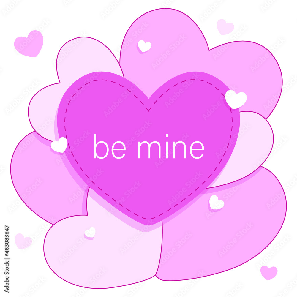 vector illustration greeting card valentine's day heart