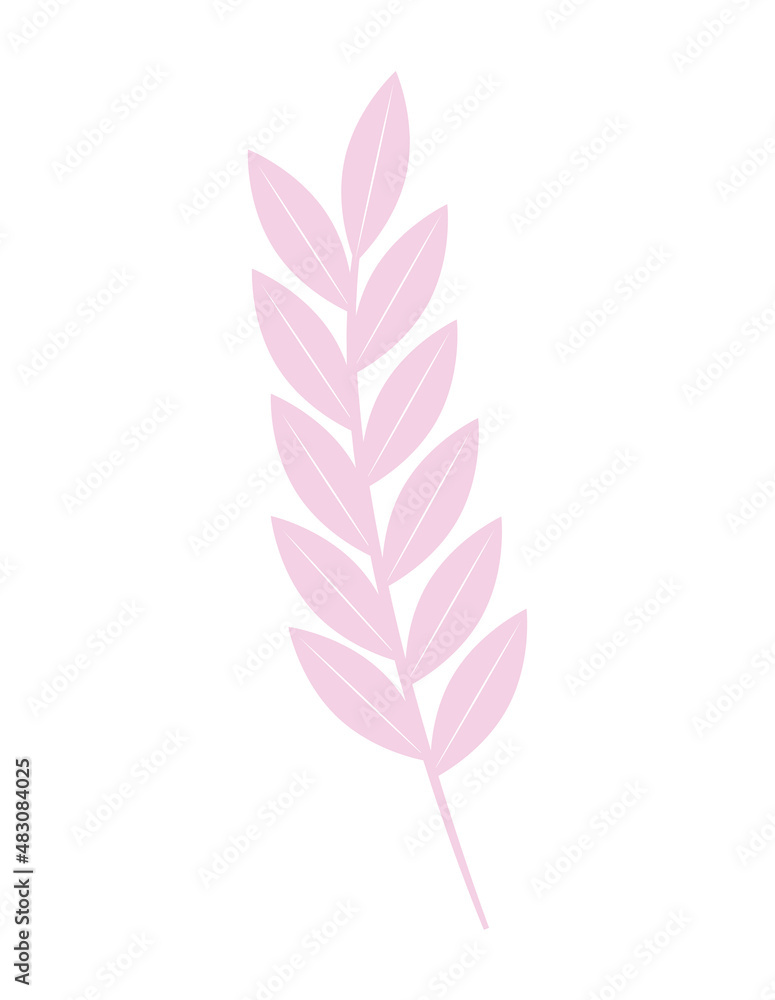pink leaves branch