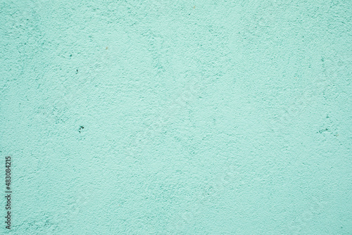 Turquoise textured plastered wall, background, mock up.