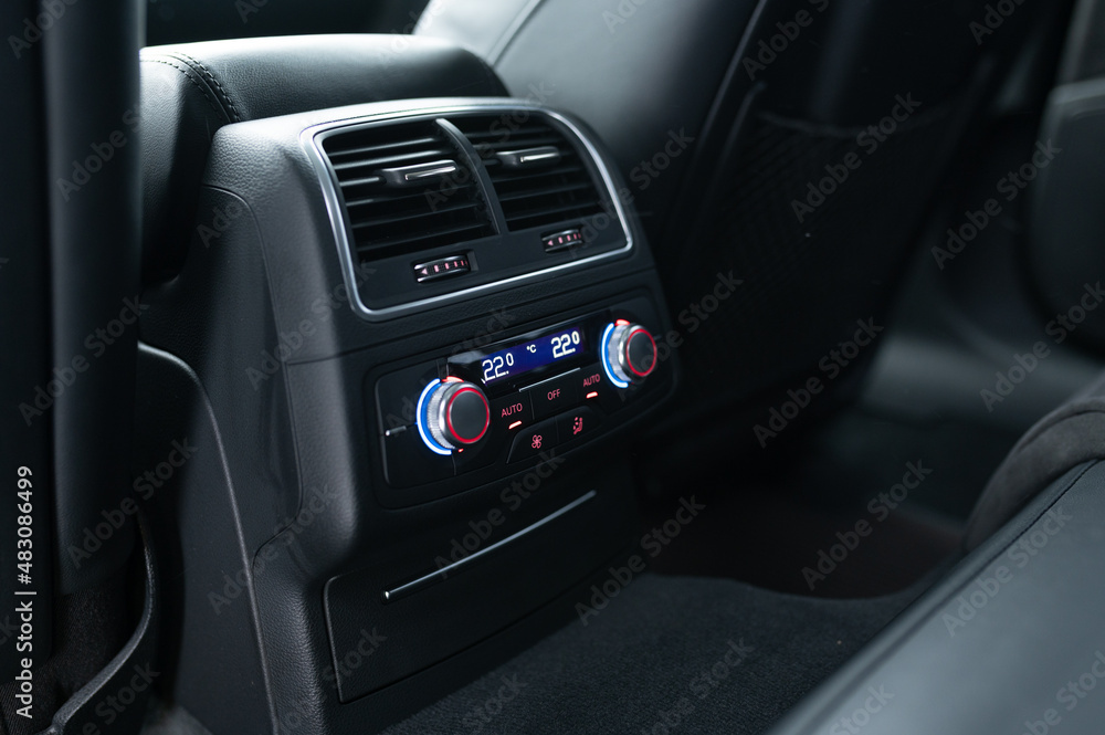 climate control unit in the car interior