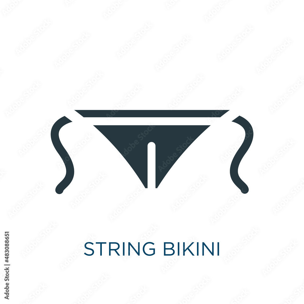 string bikini vector icon. string bikini, lingerie, woman filled icons ...