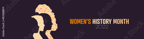 Women's history month 2022 banner.