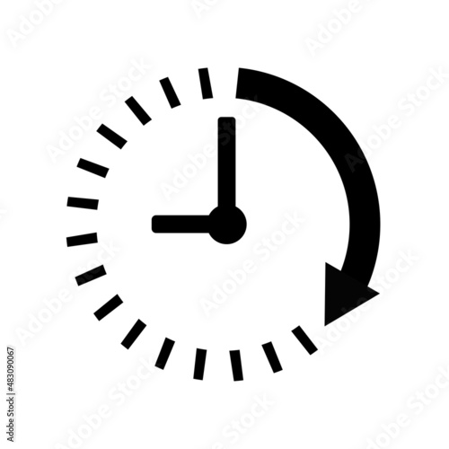 Time passing icon, vector illustration. Flat design style. vector time passing icon illustration isolated on white background, time passing icon, time passing icons graphic design vector symbols