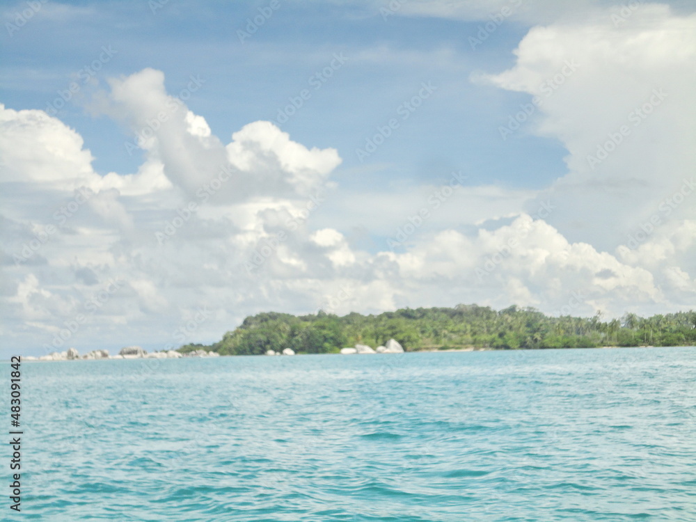 Fototapeta premium On The Boat to Hopping Island, Bangka Belitung, Indonesia