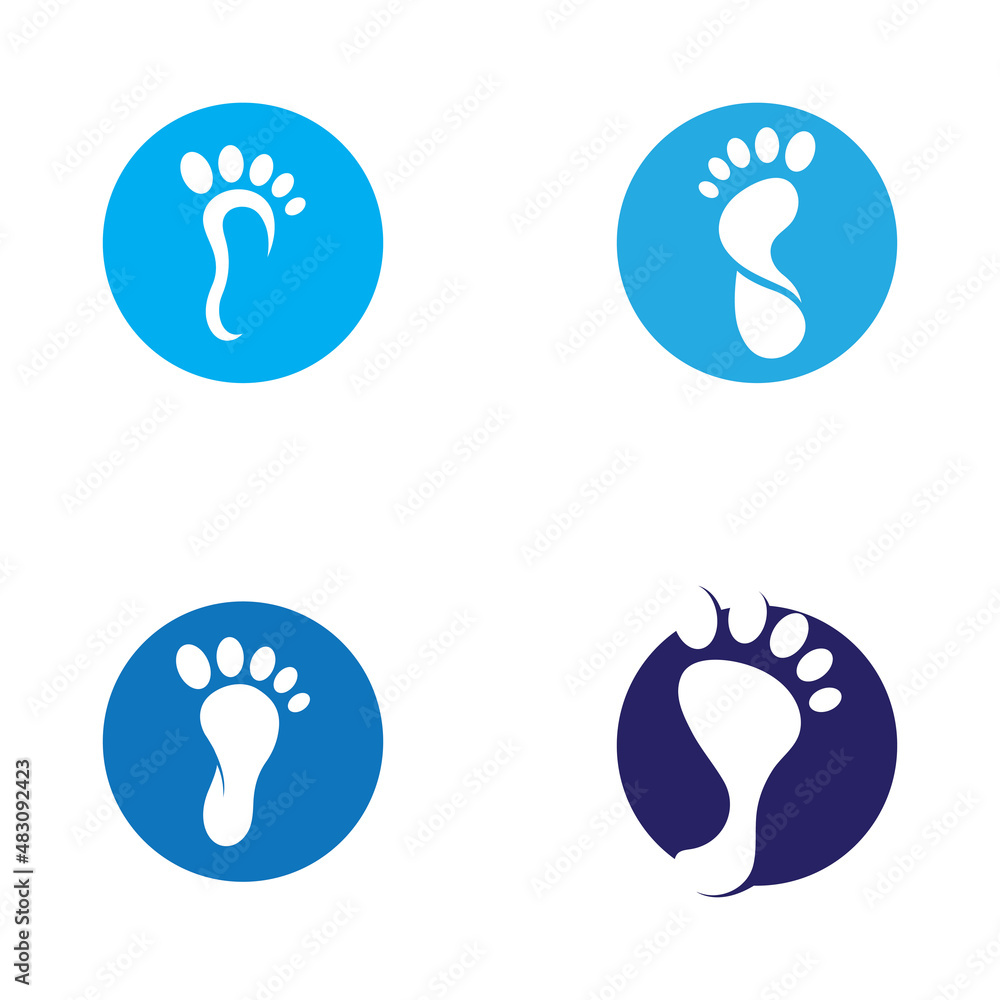 Obraz premium footprints,foot care,and footstep, logo images illustration design