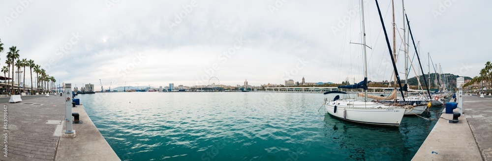 Malaga Hafen Panorama 