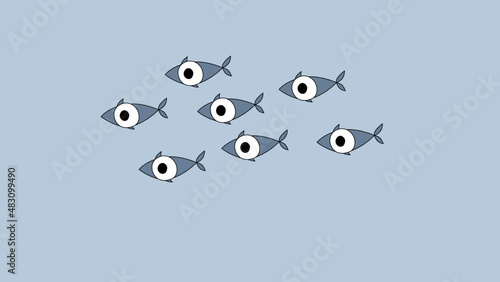 branco sardine pesce surreale fantasia distorto dimensione alieno