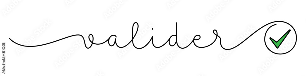 Bouton web calligraphique vecteur VALIDER Bouton web calligraphique vecteur VALIDER