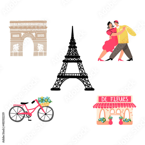 Billede på lærred Paris collection