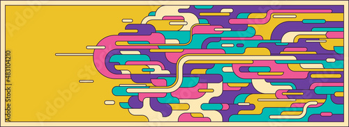 Abstract background design in futuristic retro style. Vector illustration.