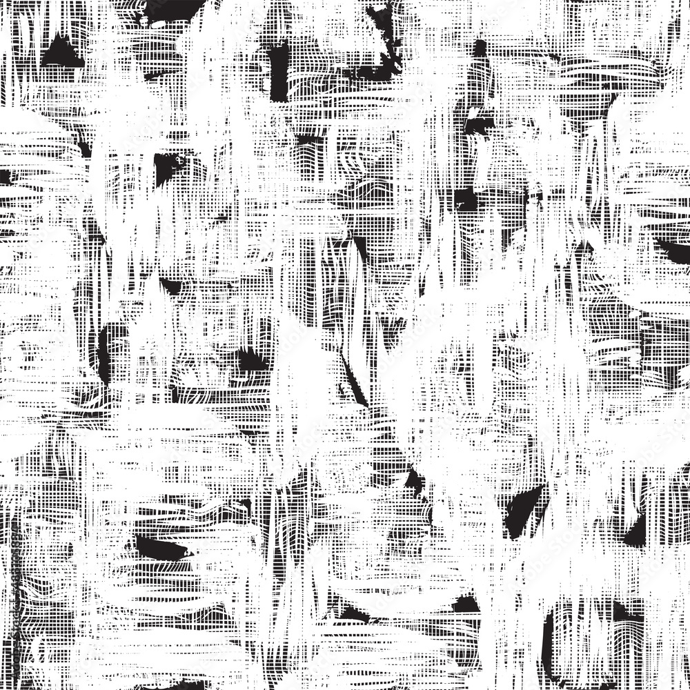 Abstract black and white seamless pattern with a chaotic overlay of English letters with a textile texture. Monochrome vector background with gauze letters. Print for wrapping paper, wallpaper, fabric Abstract black and white seamless pattern with a chaotic overlay of English letters with a textile texture. Monochrome vector background with gauze letters. Print for wrapping paper, wallpaper, fabric