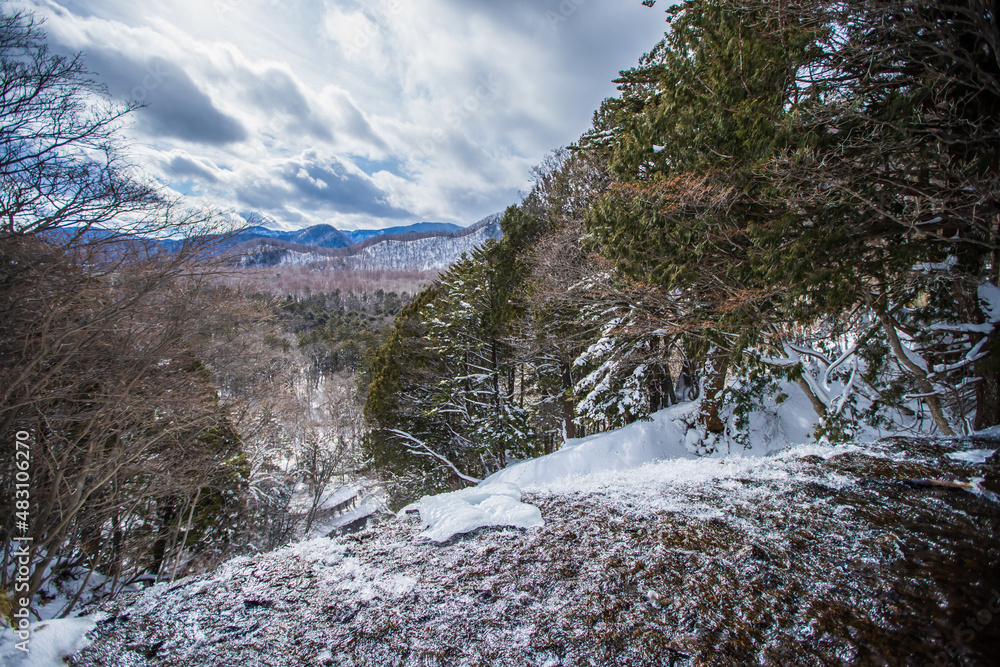 Fototapeta premium 奥日光 冬の湯滝