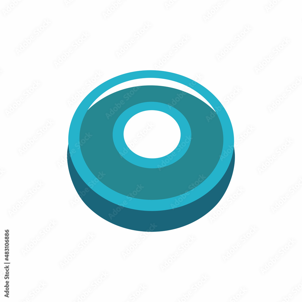 circle o letter color line shape logo design circle o letter color line shape logo design