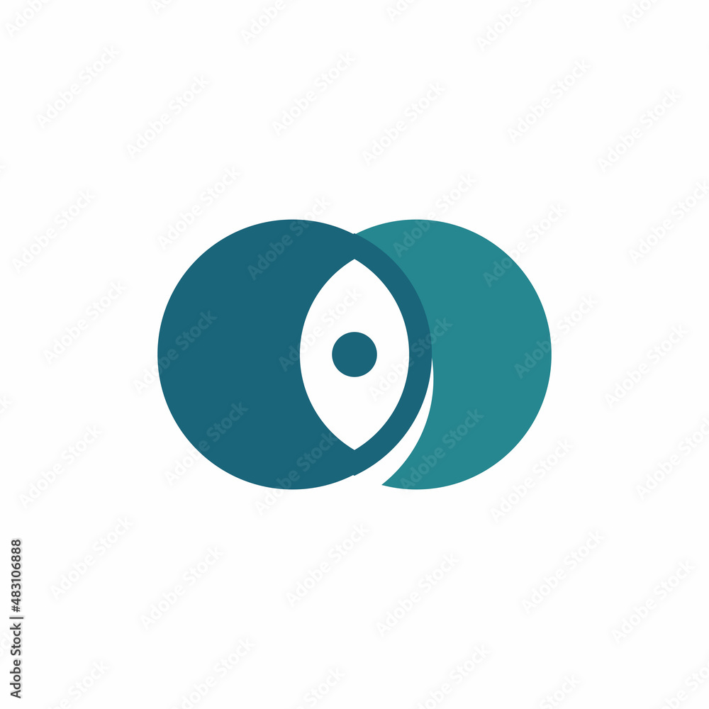 circle eye lens combine shape logo design circle eye lens combine shape logo design