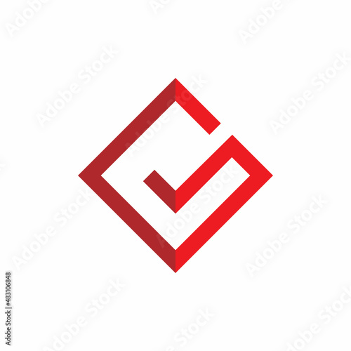 red diamond initial g letter check color line logo design Free Download red diamond initial g letter check color line logo design - GFXLoad