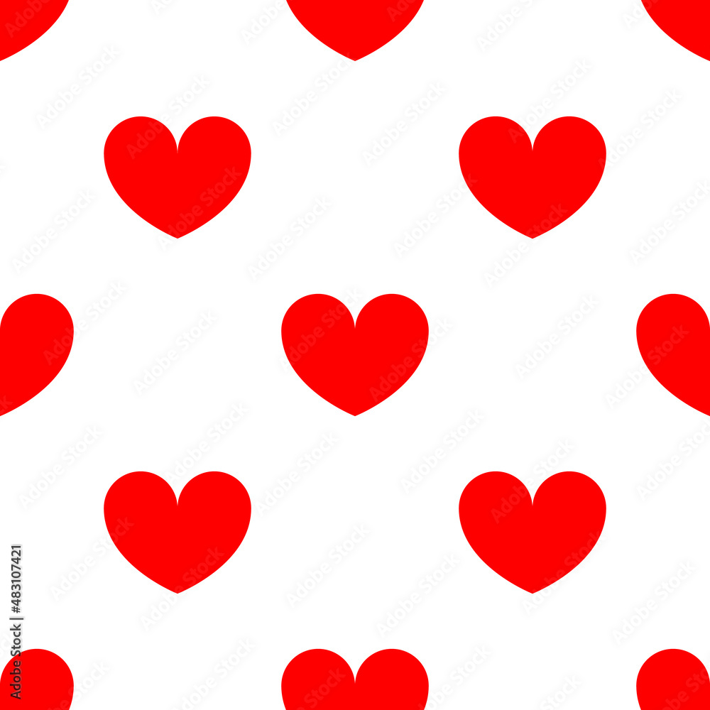 red heart seamless pattern background for website wallpaper or wrapping paper and creative festive card graphic design 