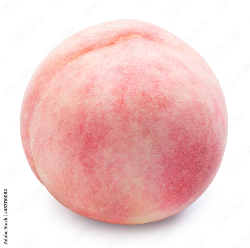 White Peach fruit with leaf isolated on white background, Fresh Peach on White Background With clipping path, White Peach fruit with leaf isolated on white background, Fresh Peach on White Background With clipping path,