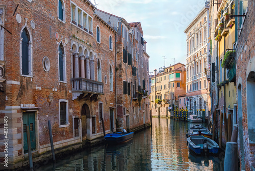Quiet typical venetian canal, Venice, Italy © tamu66