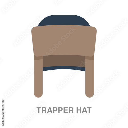 trapper hat illustration on transparent background