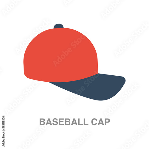baseball cap illustration on transparent background