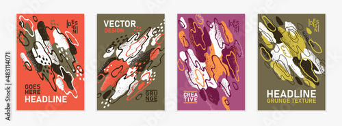 Hand drawn art vector cover...