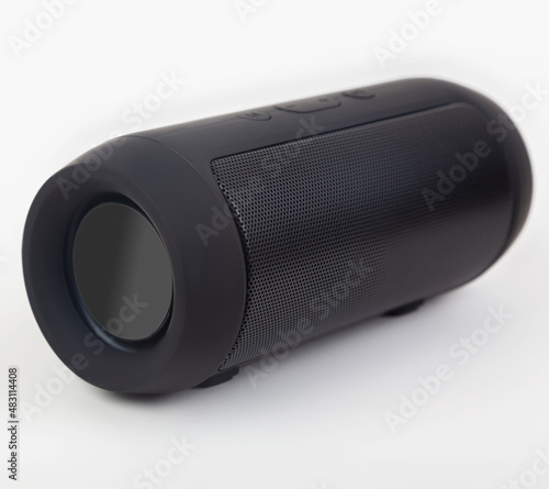 black modern music boombox portable bluetooth speaker