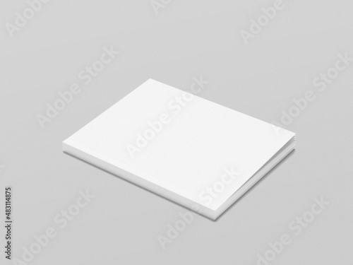Blank book cover mockup. Realistic mockups book with shadows on grey background. US letter size standard