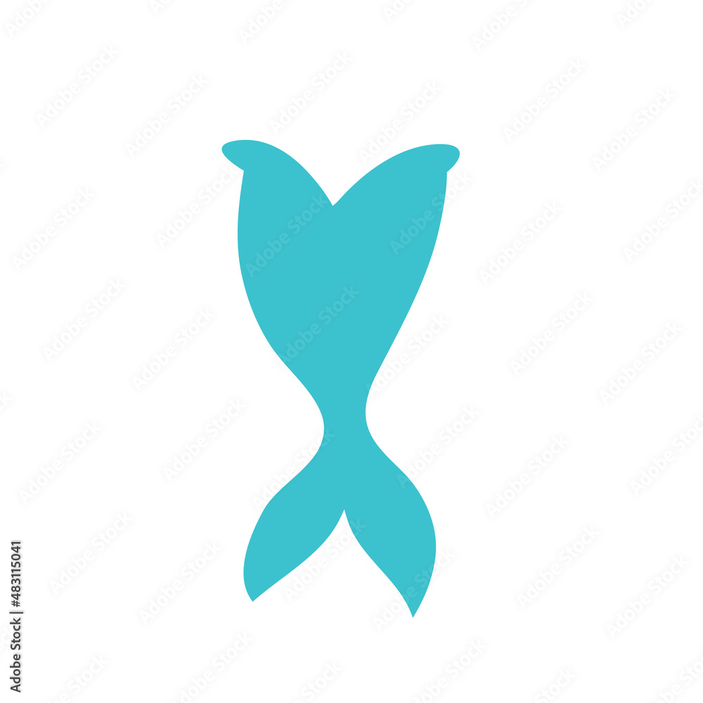 Underwater mermaid tail silhouette cute party decorations for girls Underwater mermaid tail silhouette cute party decorations for girls