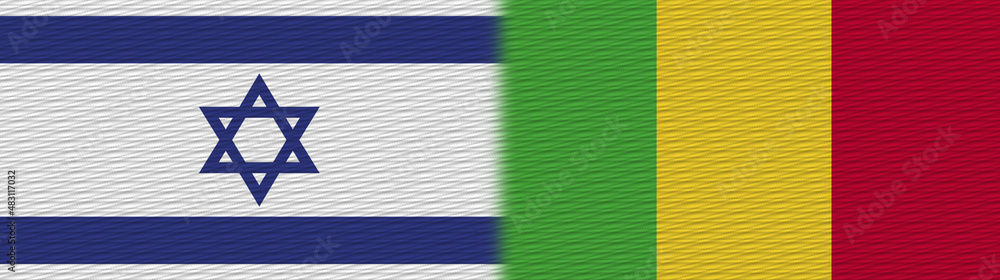 Mali and Israel Fabric Texture Flag – 3D Illustration Mali and Israel Fabric Texture Flag – 3D Illustration