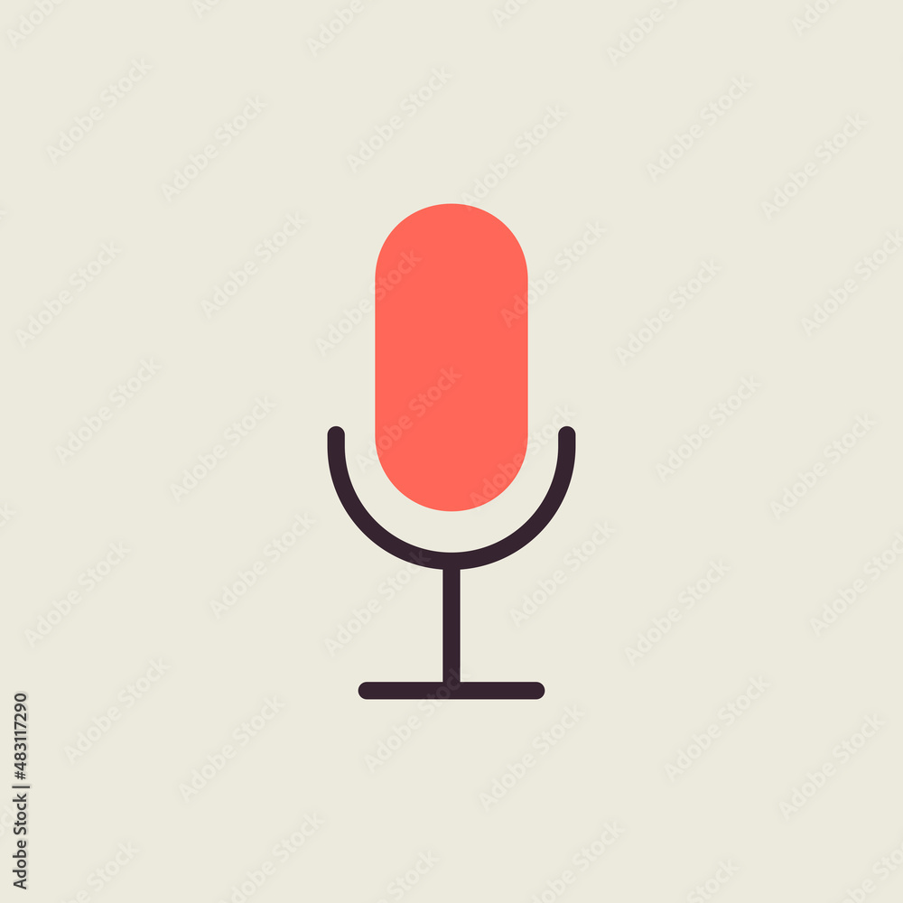 Record microphone mic vector icon Record microphone mic vector icon