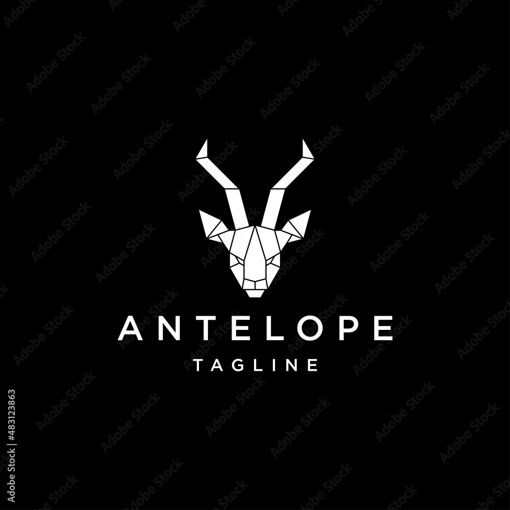 Antelope logo vector icon design template Antelope logo vector icon design template