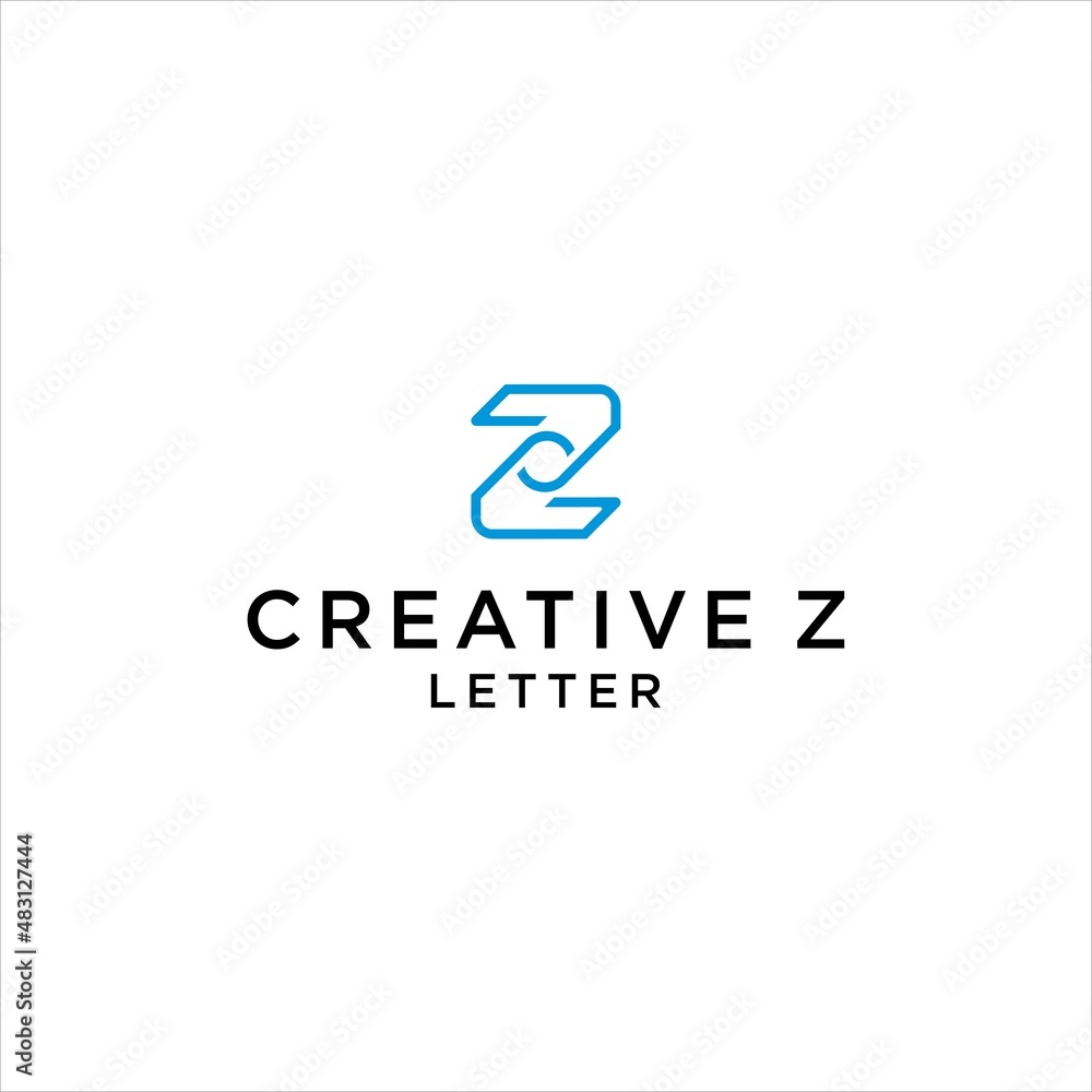 creative Z logo design with line concept
