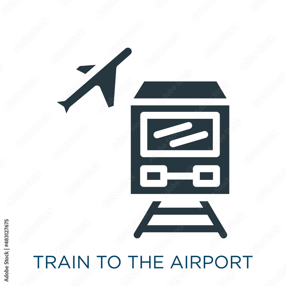 train to the airport vector icon. train to the airport, bus, train ...