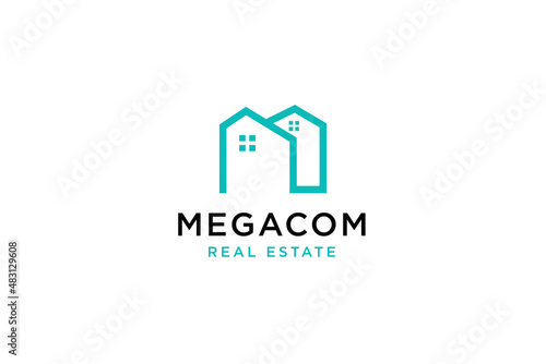 Initial letter M House ,home logo design vector illustration.