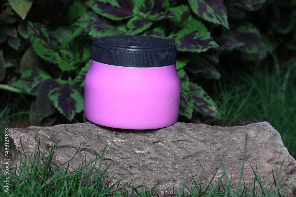 Cream path jars mockup cosmetics jar to put stickers for your product plastic bottles Cream path jars mockup cosmetics jar to put stickers for your product plastic bottles