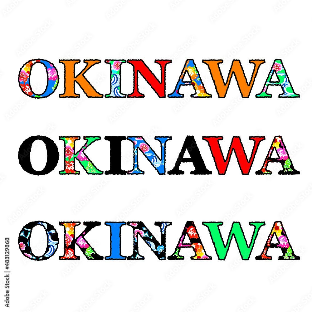Okinawaロゴマーク 明朝体 縁ありビビッドカラー イラスト素材 Stock ベクター Adobe Stock Okinawaロゴマーク 明朝体 縁ありビビッドカラー イラスト素材 Stock ベクター Adobe Stock