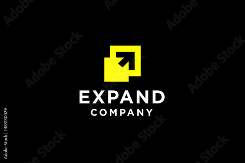 Expand logo design vector illustration. photo