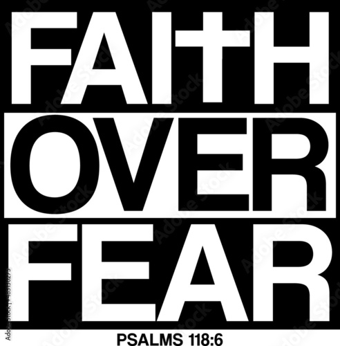 faith over fear typography design