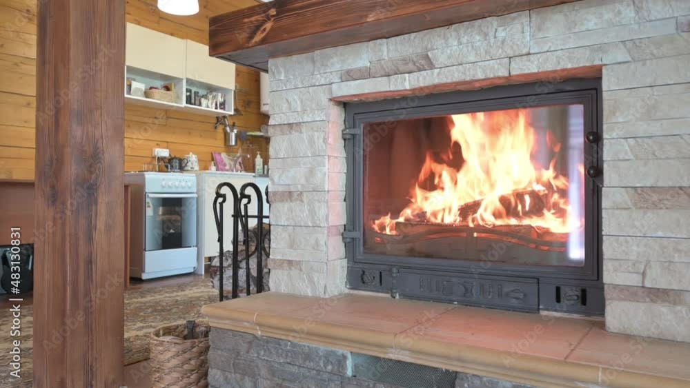 Russia, Moscow- May 21, 2020: interior apartment room fireplace bonfire Russia, Moscow- May 21, 2020: interior apartment room fireplace bonfire