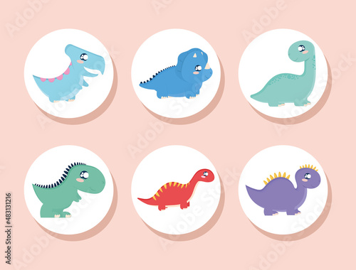 cute dinosaur set