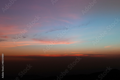 Pico do Gavião, Andradas, Minas Gerais, Brazil: sunset at the top of mantiqueira mountain with paraglaider flight © Fagner Martins