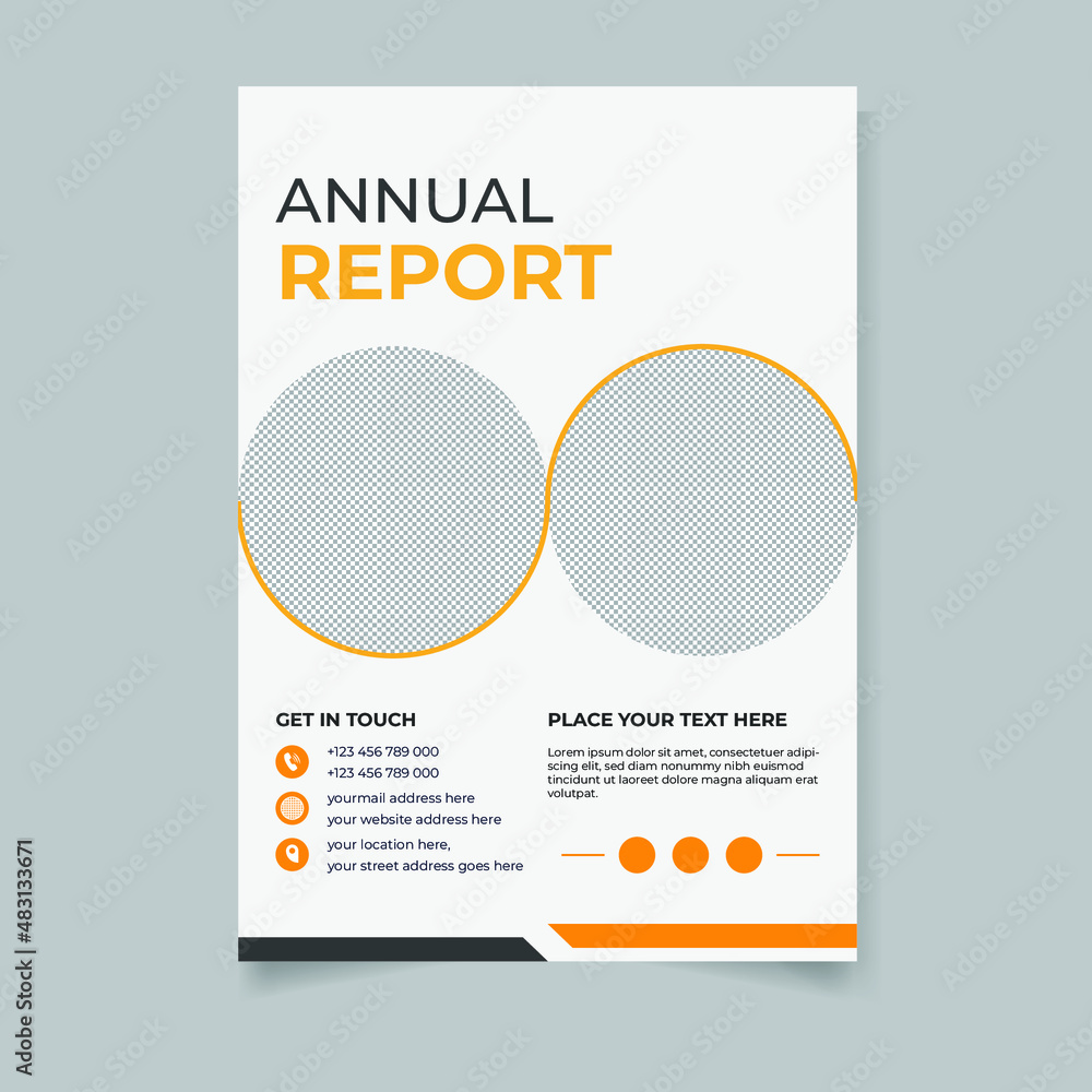 Fototapeta premium Corporate annual report a4 flyer template