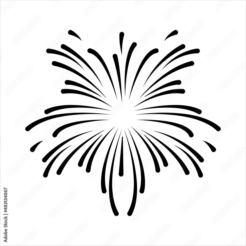 Firework line icon. Suitable for Chinese New Year or Celebration. simple design editable. Design template vector Firework line icon. Suitable for Chinese New Year or Celebration. simple design editable. Design template vector