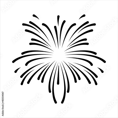 Firework line icon. Suitable for Chinese New Year or Celebration. simple design editable. Design template vector