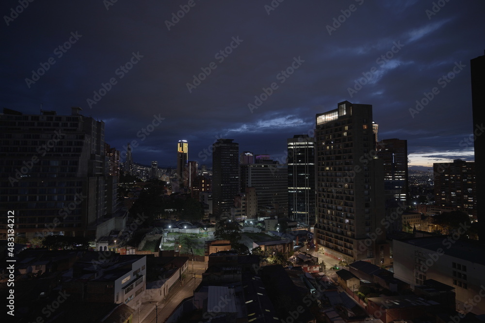 Fototapeta premium Bogotá Skyline at Night
