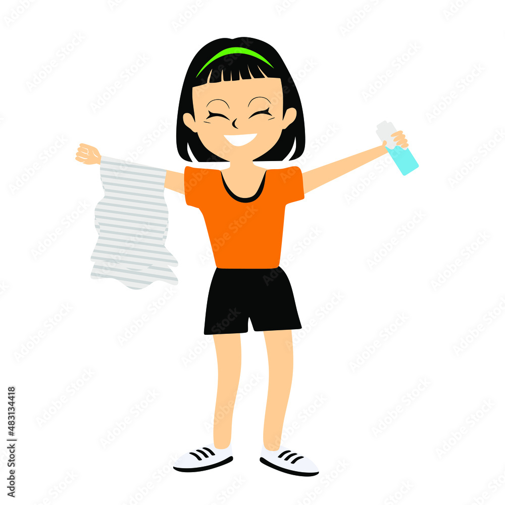 A cute girl is engaged in fitness, aerobics and yoga. a cute character will conduct a workout. Slim woman doing yoga, pilates, fitness.For poster, sticker, t-shirt, design on white background. A cute girl is engaged in fitness, aerobics and yoga. a cute character will conduct a workout. Slim woman doing yoga, pilates, fitness.For poster, sticker, t-shirt, design on white background.