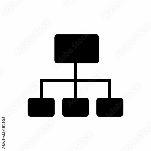 Structure Organization, Hierarchy Icon Design Vector Logo Template Illustration Sign And Symbol