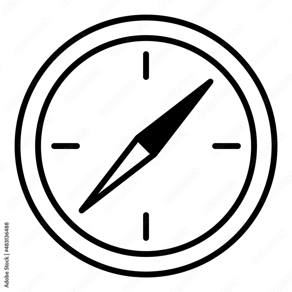 Compass Flat Icon Isolated On White Background Compass Flat Icon Isolated On White Background