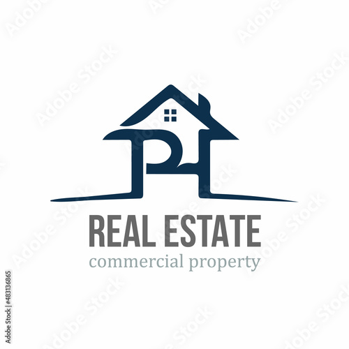Design a creative and unique home inspection logo letter PH