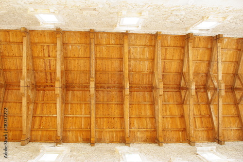 Serramonacesca - Abruzzo - Abbey of San Liberatore in Maiella - Detail of the wooden vault photo